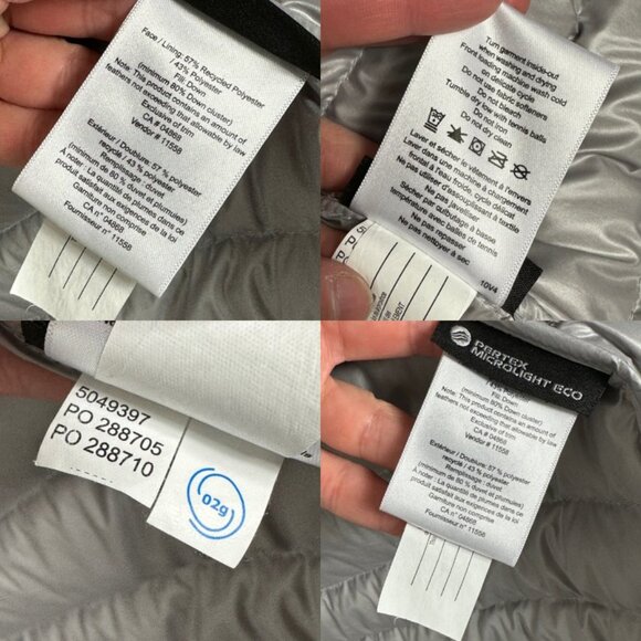 MEC Duck Down Quilted Long Puffer Coat Size XS Microlight Packable Travel Jacket - Picture 11 of 14